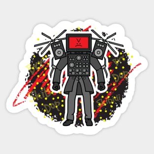 Skibidi Toilet TV Man, Titan Tv Man, Titan Speakerman Sticker